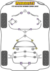 Przednia tuleja dolnego tylnego wahacza Powerflex Road Series BMW X Series & X6 Series\X6 E72 ActiveHybrid (2008 - 2011) PFR5-710-16